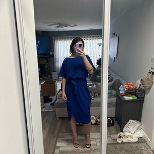 Kensie Asymmetrical Blue Dress